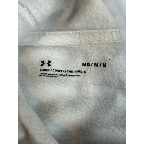 Under Armour Hoodie Womens Medium Pink Sweatshirt Sweater Loose Spell Out A9* - Picture 5 of 7